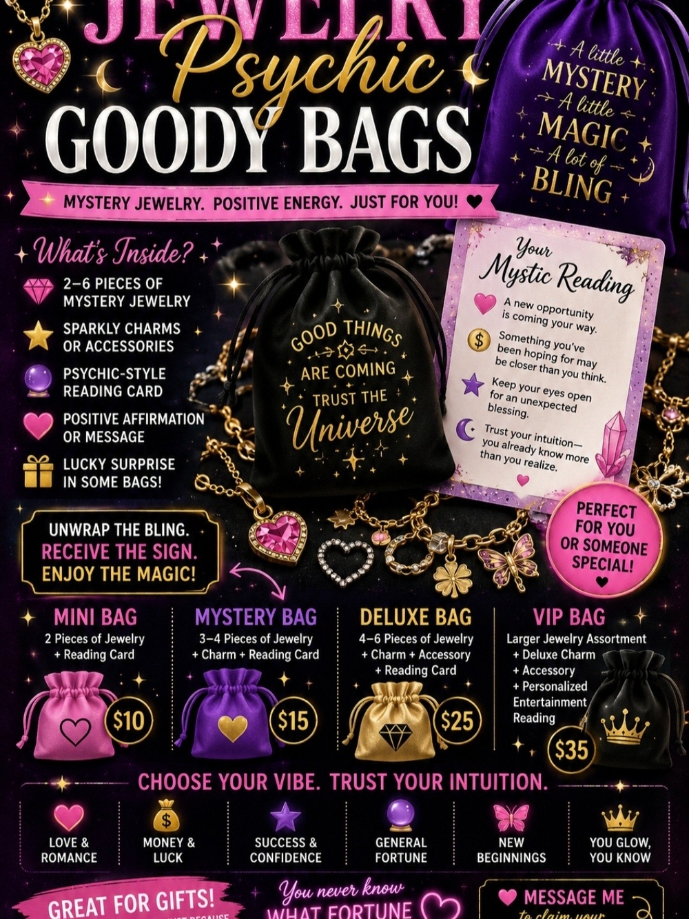 Psychic Jewelry Goody Bags
